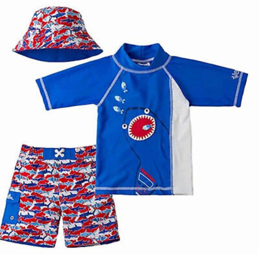 NEW- Boy’s UV Skinz 3-piece Swim Set, SPF coverage
